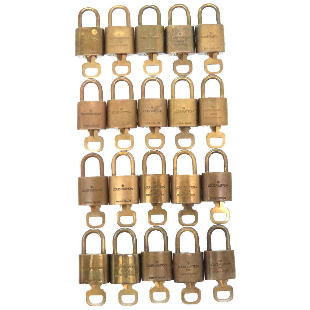 LOUIS VUITTON Cadena metal gold 20-piece set Cadena Padlock Padlock unisex(Unisex) Used Authentic
