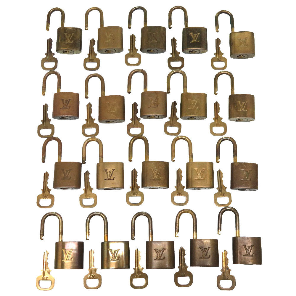 LOUIS VUITTON Cadena metal gold 20-piece set Cadena Padlock Padlock unisex(Unisex) Used Authentic