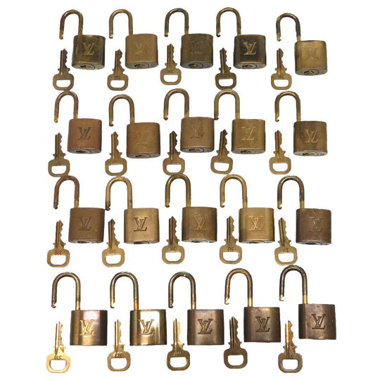 LOUIS VUITTON Cadena metal gold 20-piece set Cadena Padlock Padlock unisex(Unisex) Used Authentic