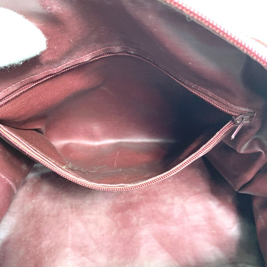 CELINE Boston Duffel bag Canvas / leather Red C Macadam Carriage vintage Women Used Authentic