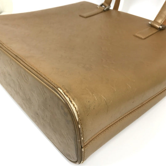 LOUIS VUITTON Tote Bag M55107 Monogram mat leather beige Monogram mat Willwood Women Used Authentic