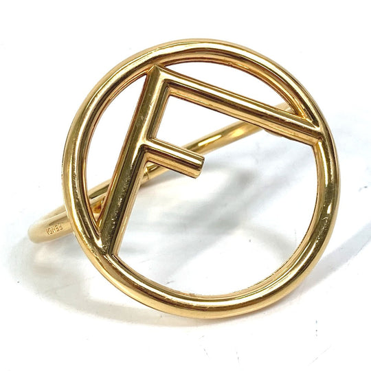 FENDI Bangle Gold Plated gold FF Women Used Authentic