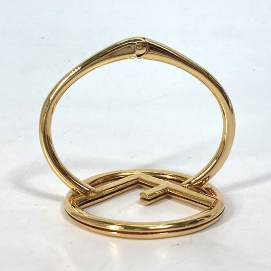 FENDI Bangle Gold Plated gold FF Women Used Authentic