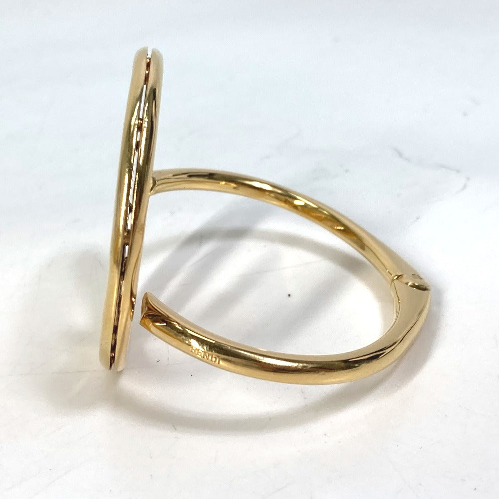 FENDI Bangle Gold Plated gold FF Women Used Authentic