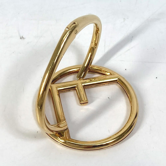 FENDI Bangle Gold Plated gold FF Women Used Authentic