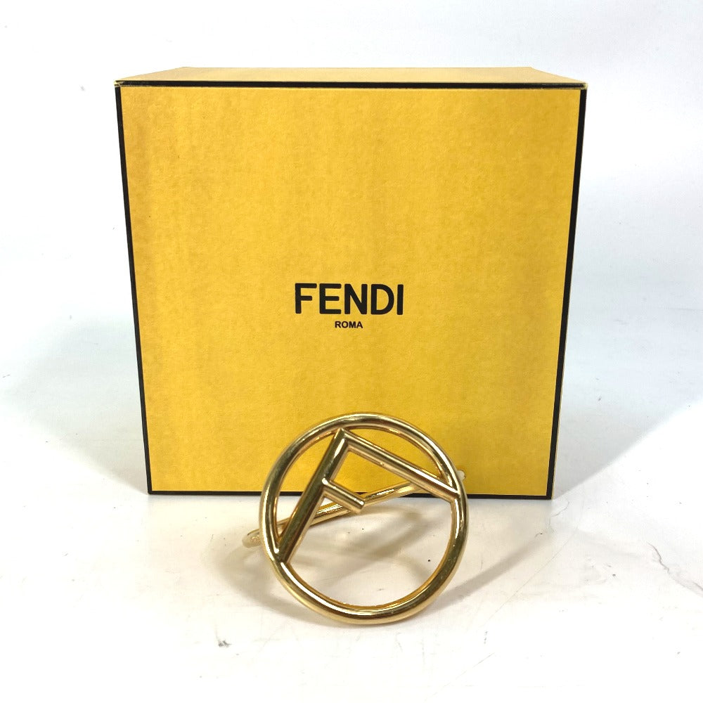 FENDI Bangle Gold Plated gold FF Women Used Authentic
