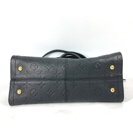 LOUIS VUITTON Handbag M54196 Monogram Ann Platt Leather Navy Monogram Ann Platt Three PM Women Used Authentic