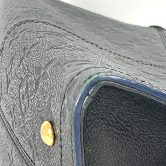 LOUIS VUITTON Handbag M54196 Monogram Ann Platt Leather Navy Monogram Ann Platt Three PM Women Used Authentic