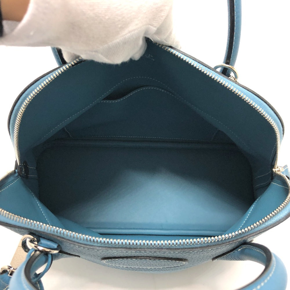 HERMES Handbag Togo blue Bored 31 Women Used Authentic