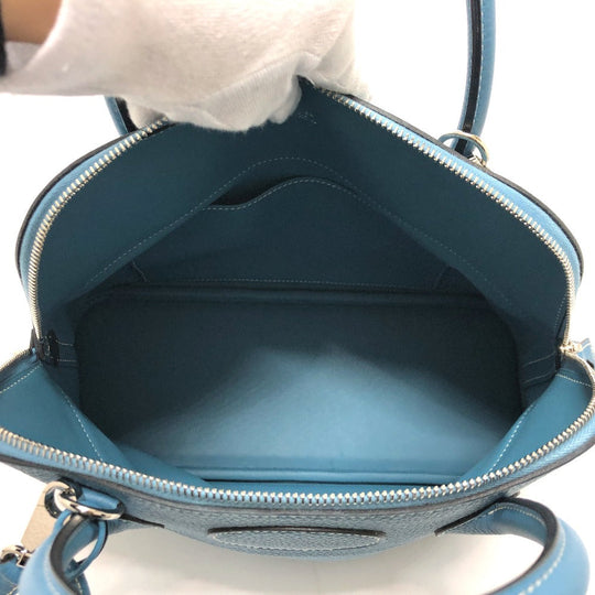 HERMES Handbag Togo blue Bored 31 Women Used Authentic