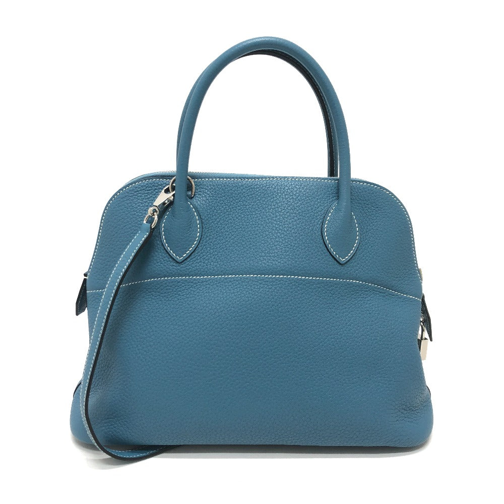 HERMES Handbag Togo blue Bored 31 Women Used Authentic