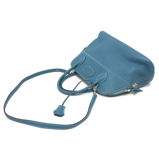 HERMES Handbag Togo blue Bored 31 Women Used Authentic