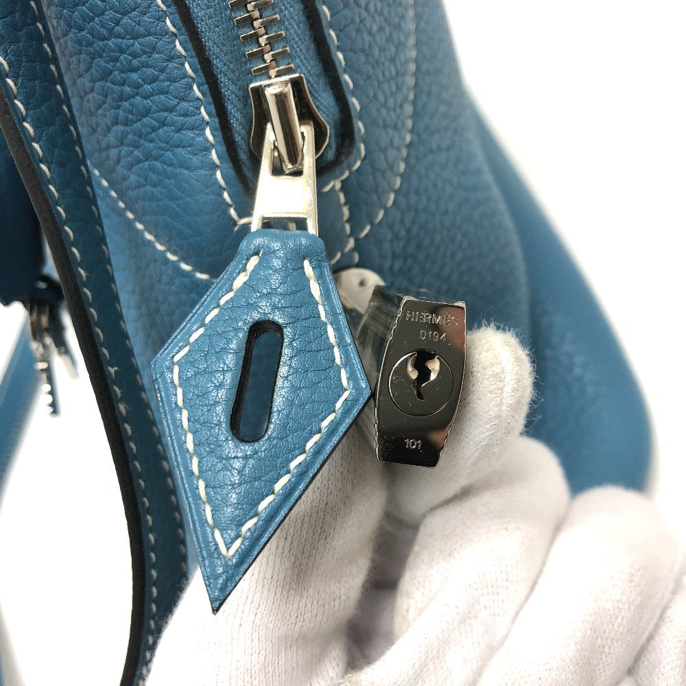 HERMES Handbag Togo blue Bored 31 Women Used Authentic