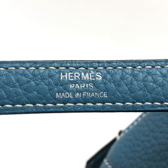 HERMES Handbag Togo blue Bored 31 Women Used Authentic