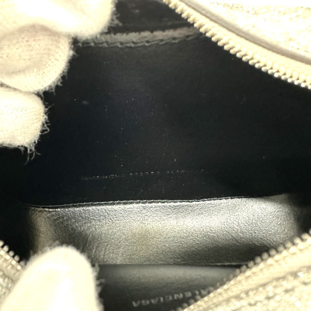 BALENCIAGA Shoulder Bag 552372 leather Silver logo Everyday camera bag Women Used Authentic