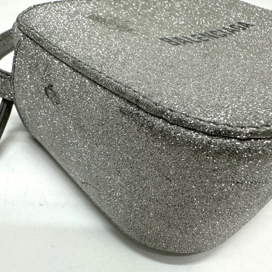 BALENCIAGA Shoulder Bag 552372 leather Silver logo Everyday camera bag Women Used Authentic