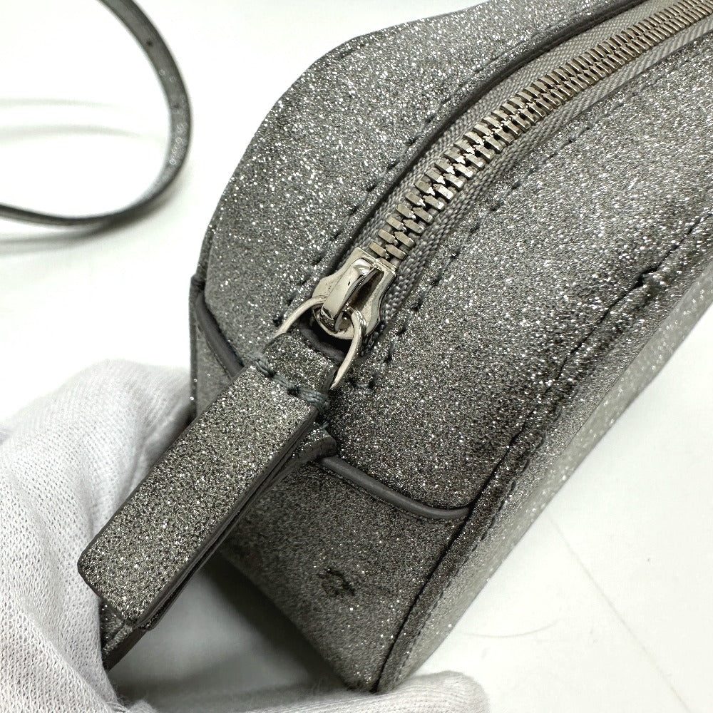 BALENCIAGA Shoulder Bag 552372 leather Silver logo Everyday camera bag Women Used Authentic