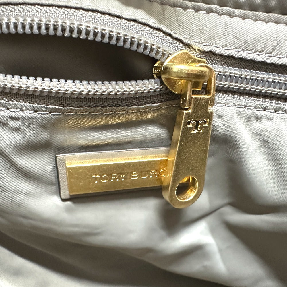 Tory Burch Tote Bag Nylon / leather gray logo Shoulder Bag