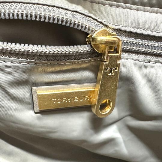 Tory Burch Tote Bag Nylon / leather gray logo Shoulder Bag