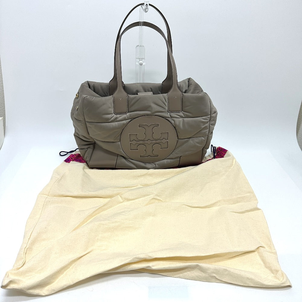 Tory Burch Tote Bag Nylon / leather gray logo Shoulder Bag