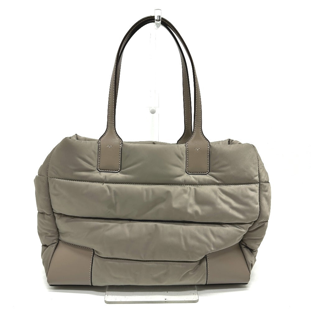 Tory Burch Tote Bag Nylon / leather gray logo Shoulder Bag