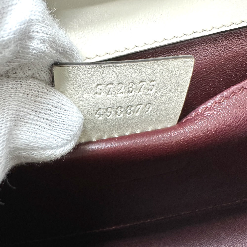 GUCCI Shoulder Bag 572375 leather off white Zumi bag Women Used Authentic