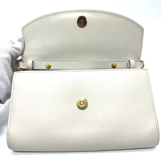 GUCCI Shoulder Bag 572375 leather off white Zumi bag Women Used Authentic