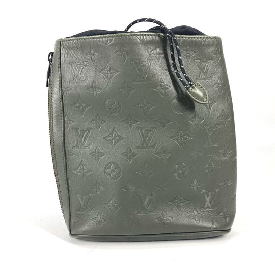 LOUIS VUITTON Shoulder Bag M44634 Monogram shadow leather khaki Monogram shadow Chalk sling bag mens Used Authentic