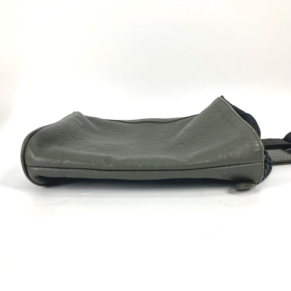 LOUIS VUITTON Shoulder Bag M44634 Monogram shadow leather khaki Monogram shadow Chalk sling bag mens Used Authentic