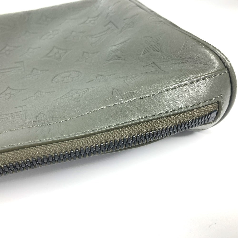 LOUIS VUITTON Shoulder Bag M44634 Monogram shadow leather khaki Monogram shadow Chalk sling bag mens Used Authentic
