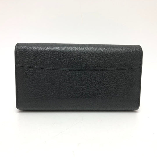 LOUIS VUITTON Long Wallet Purse M61248 Taurillon Clemence Leather black LV logo Portefeuille Capsine Women Used Authentic