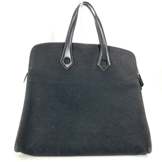 HERMES Tote Bag Toile H, Leather black Sacquibou PM mens Used Authentic