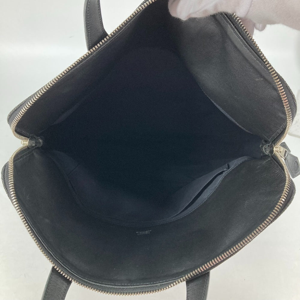 HERMES Tote Bag Toile H, Leather black Sacquibou PM mens Used Authentic