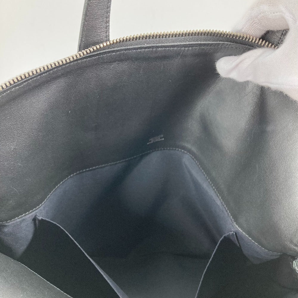 HERMES Tote Bag Toile H, Leather black Sacquibou PM mens Used Authentic