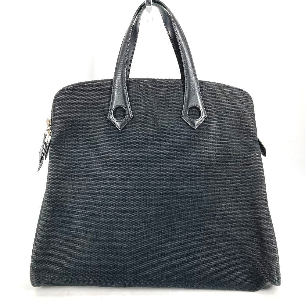 HERMES Tote Bag Toile H, Leather black Sacquibou PM mens Used Authentic