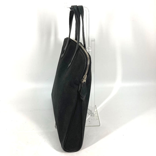 HERMES Tote Bag Toile H, Leather black Sacquibou PM mens Used Authentic