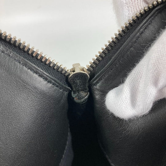 HERMES Tote Bag Toile H, Leather black Sacquibou PM mens Used Authentic