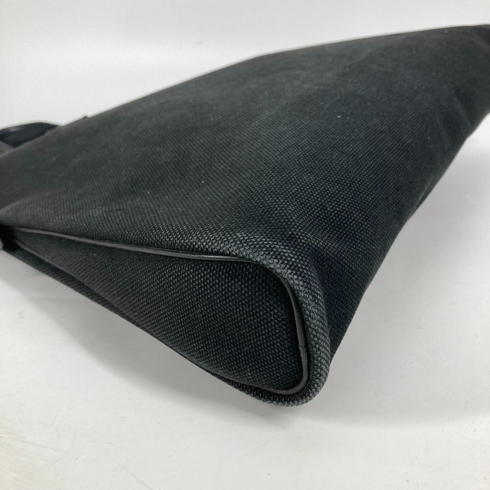 HERMES Tote Bag Toile H, Leather black Sacquibou PM mens Used Authentic