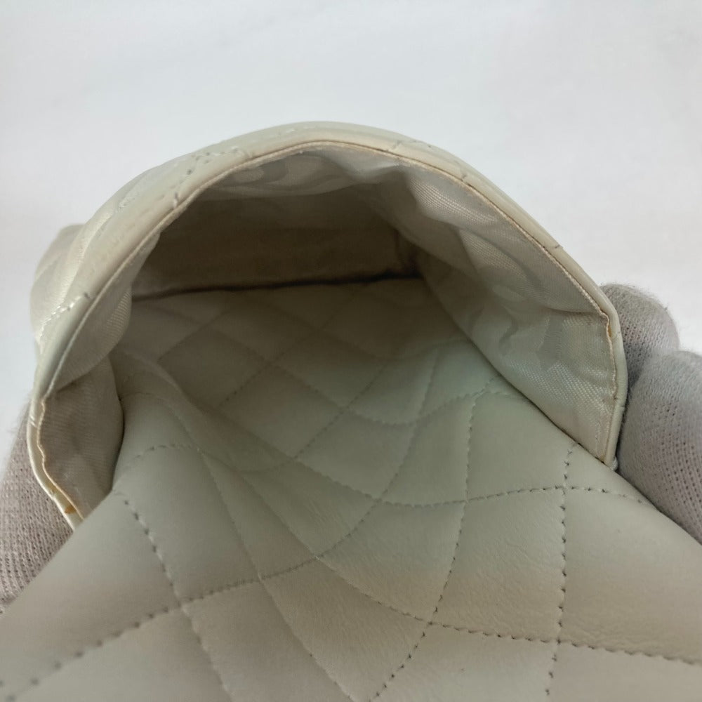 CHANEL Shoulder Bag leather white Cambon line CC COCO Mark Women Used Authentic