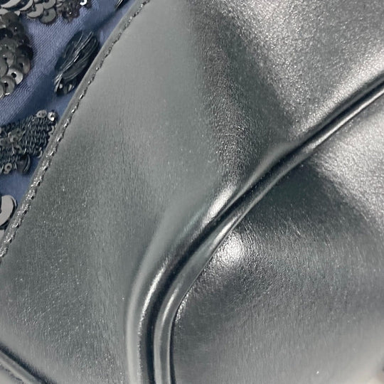 LOUIS VUITTON Handbag M94564 Satin/Leather, Sequins Navy Monogram Satin NN14 Spotlight GM Women Used Authentic