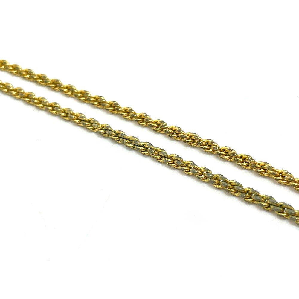 Dior Necklace Gold Plated gold CD logo Bag motif Women Used Authentic