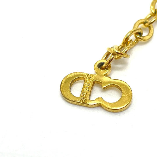 Dior Necklace Gold Plated gold CD logo Bag motif Women Used Authentic