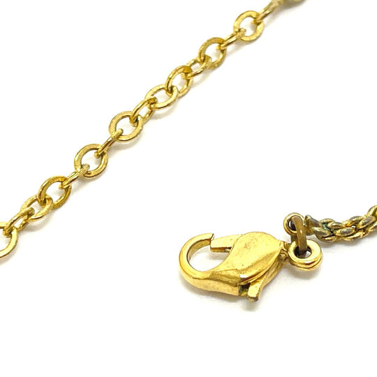 Dior Necklace Gold Plated gold CD logo Bag motif Women Used Authentic