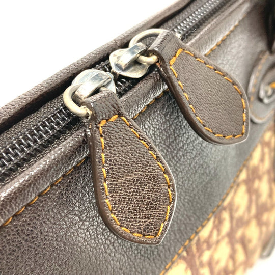 Christian Dior Handbag Leather / canvas Brown Trotter CD logo Women Used Authentic