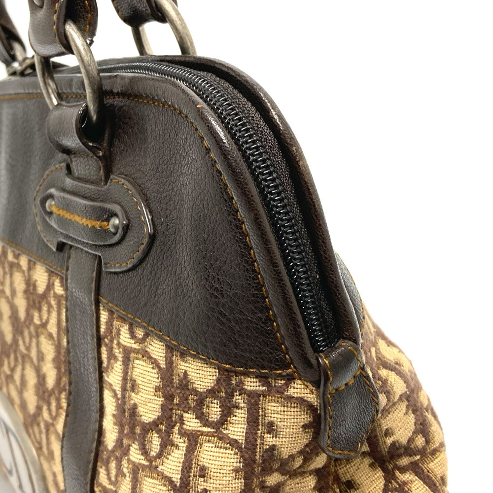Christian Dior Handbag Leather / canvas Brown Trotter CD logo Women Used Authentic