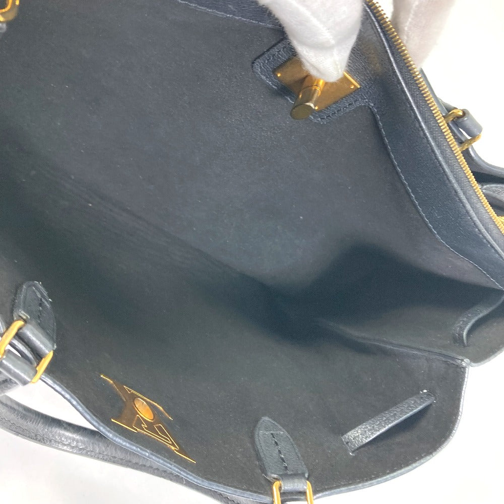 LOUIS VUITTON Tote Bag M54569 Calf leather black Rock meat Women Used Authentic