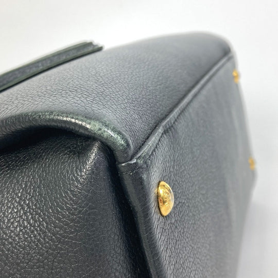 LOUIS VUITTON Tote Bag M54569 Calf leather black Rock meat Women Used Authentic