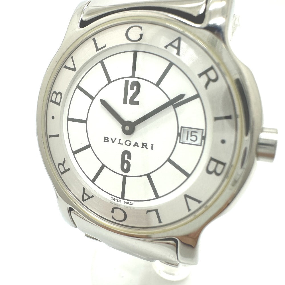 BVLGARI Watches Quartz ST35S Stainless Steel Silver Solo tempo white dial mens(Unisex) Used Authentic