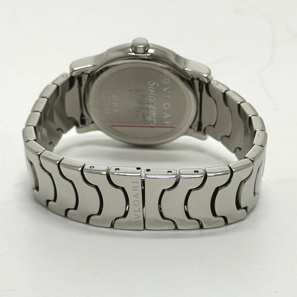BVLGARI Watches Quartz ST35S Stainless Steel Silver Solo tempo white dial mens(Unisex) Used Authentic