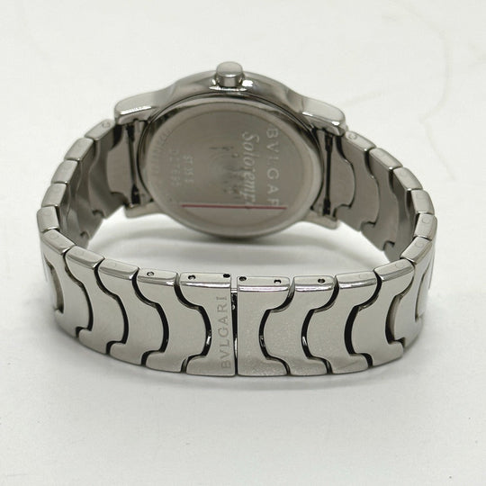 BVLGARI Watches Quartz ST35S Stainless Steel Silver Solo tempo white dial mens(Unisex) Used Authentic